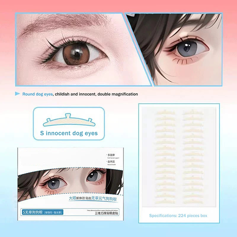 3D Invisible Double Eyelid Tape – 224 Waterproof Stickers