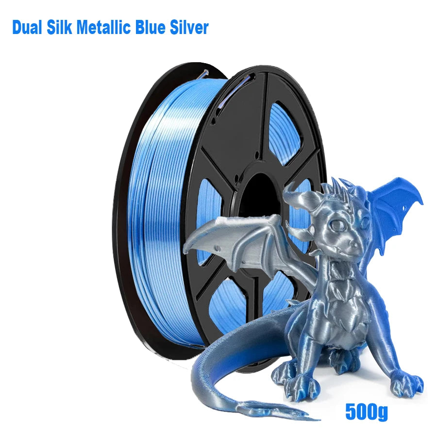Dual Color Silk PLA Filament 1.75mm – 4 Spools 250g | DINGSUN