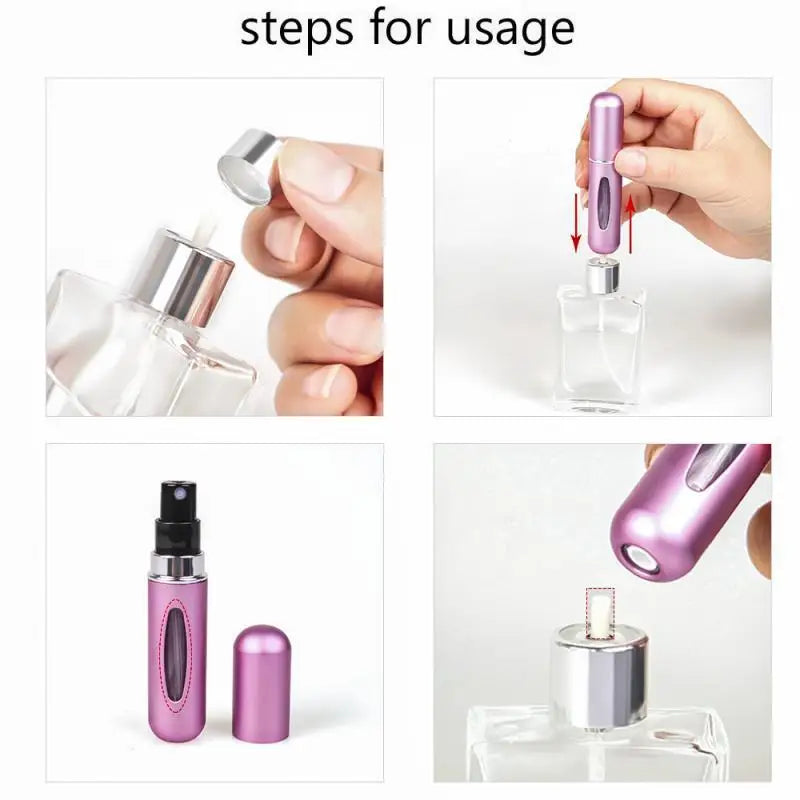 Mini Refillable Perfume Atomizer Bottles 5ml – 5 or 10 Pack
