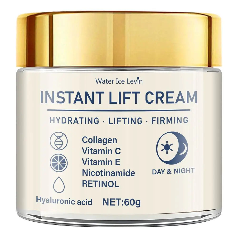 60g Instant Lift Face Cream Firming Skin Tightening Anti Wrinkle Collagen Hyaluronic Acid Hydrating Nourishing Facial Moisturize Peaceful Pleasures Health and Wellness 60gx1