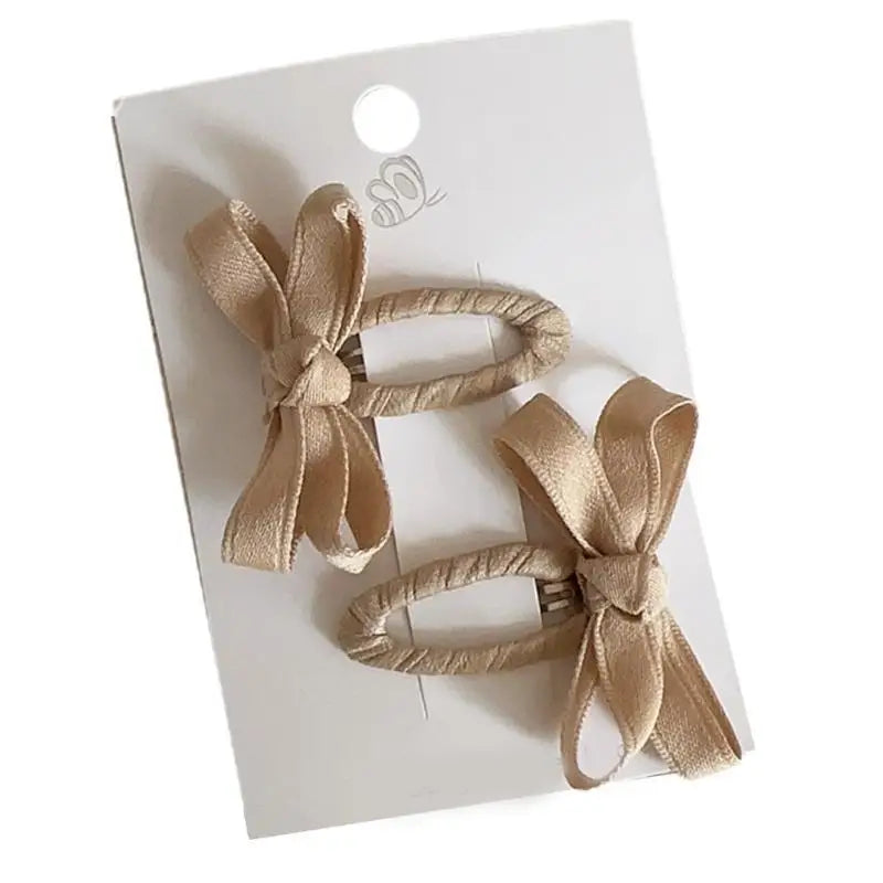 Girls Bowknot Hair Clips – Cute Toddler Hairpins (1 Pair)