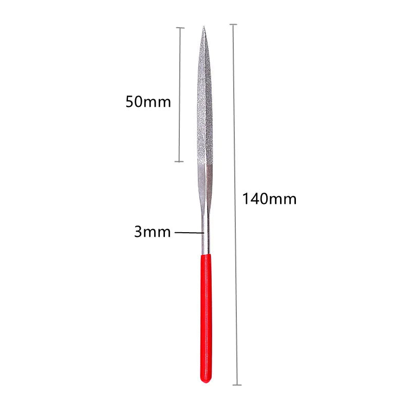 10Pcs Diamond Needle File Set 3x140mm Mini Needle File Kit For Stone Glass Metal Carving Craft Hand Tools Needle File Set Peaceful Pleasures Health and Wellness