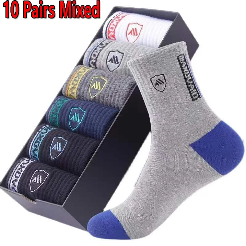 5 Pairs Men’s Breathable Bamboo Fiber Sports Socks Anti-Odor Sweat-Absorbing Business Crew Stockings Suitable for All Seasons Peaceful Pleasures Health and Wellness 10 pairs One Size