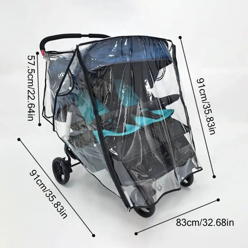 EVA Stroller Rain Cover | 360° Waterproof, Breathable & Pocket