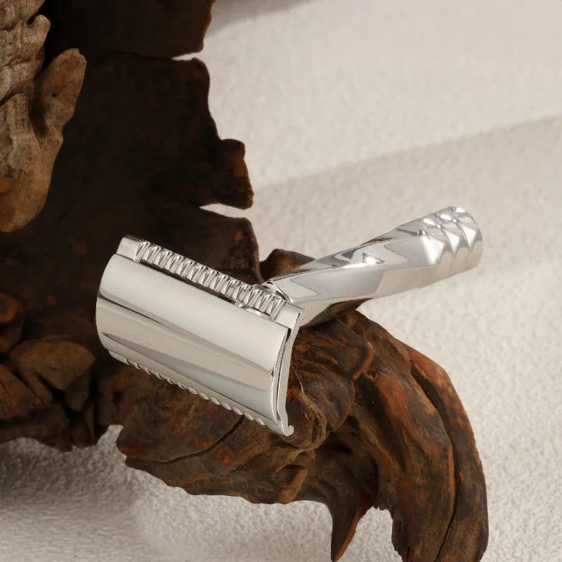 Yaqi Cerberus Stainless Steel Safety Razor 0.65mm Blade Gap 77mm Handle for Smooth Shaving Experience Peaceful Pleasures Health and Wellness