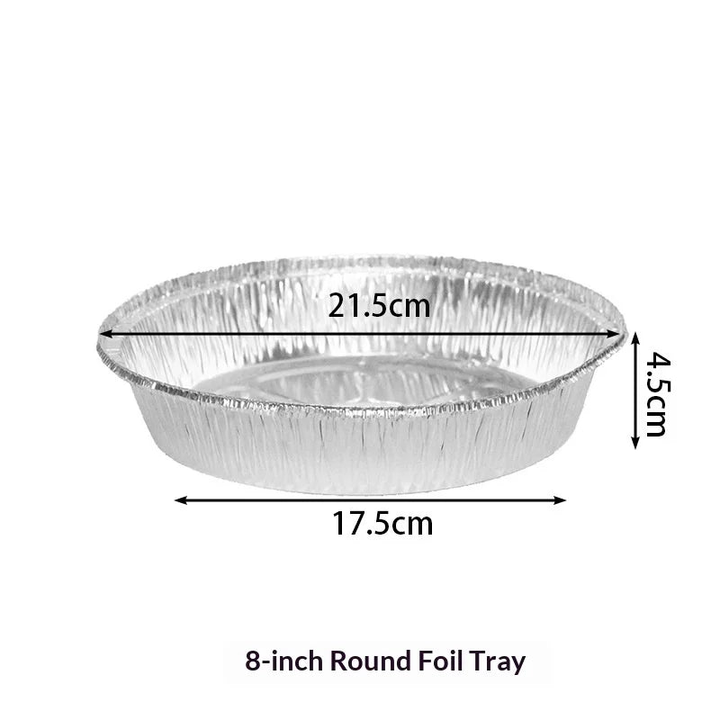 Hot 10Pcs Air Fryer Disposable Paper Microwave Tin Steamer Mats Aluminum Foil BBQ Food Tray Container Non-stick Baking Tools Peaceful Pleasures Health and Wellness 8 inches 10pcs