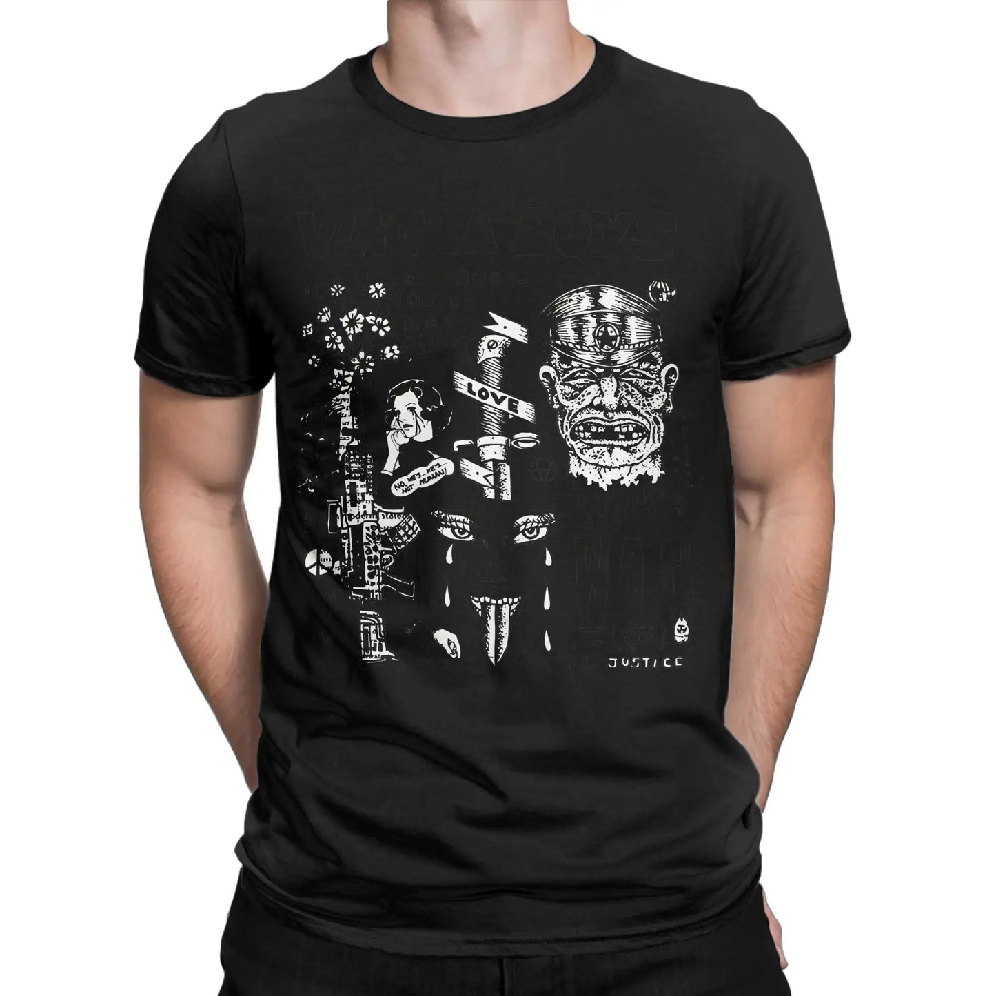 Viagra Boys Band Vintage Cotton T-Shirt | Men's Graphic Tee Band Graphic T-Shirt Peaceful Pleasures Health and Wellness