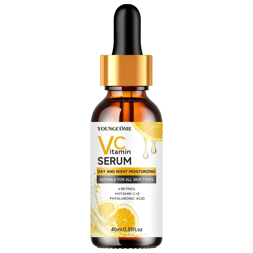 YOUNGCOME Vitamin C+E & Retinol Day Night Face Serum with Hyaluronic Acid - All Skin Types Hydrating Facial Essence Peaceful Pleasures Health and Wellness 40ML