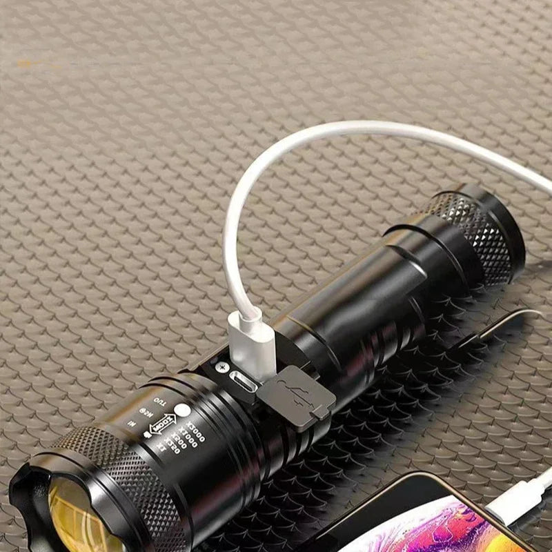Outdoor Home Patrol Ultra Bright Remote Rechargeable Flashlight Focus Zoom Aurora Gun Illumination Is Very Good Peaceful Pleasures Health and Wellness