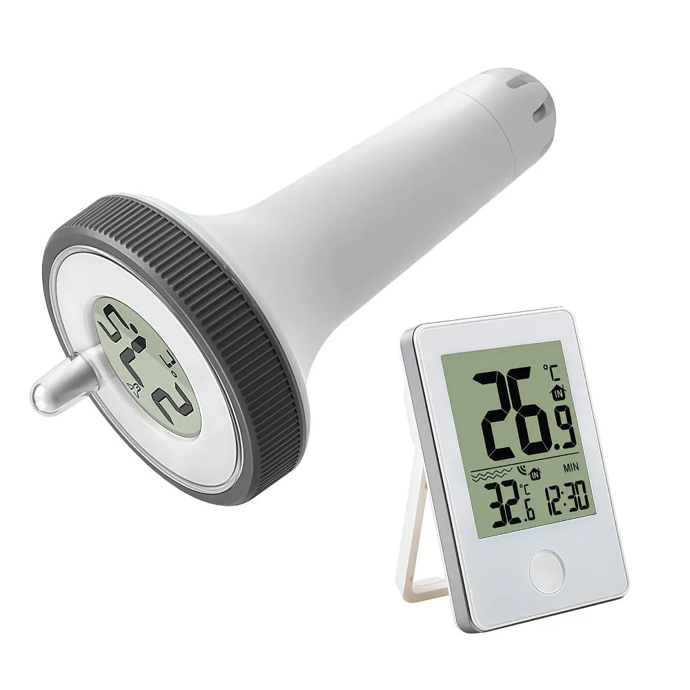 0.1℃ Accuracy Waterproof Digital Floating Thermometer Wireless Pool Thermometer LCD Display Temperature Meter Pool Thermometer Peaceful Pleasures Health and Wellness