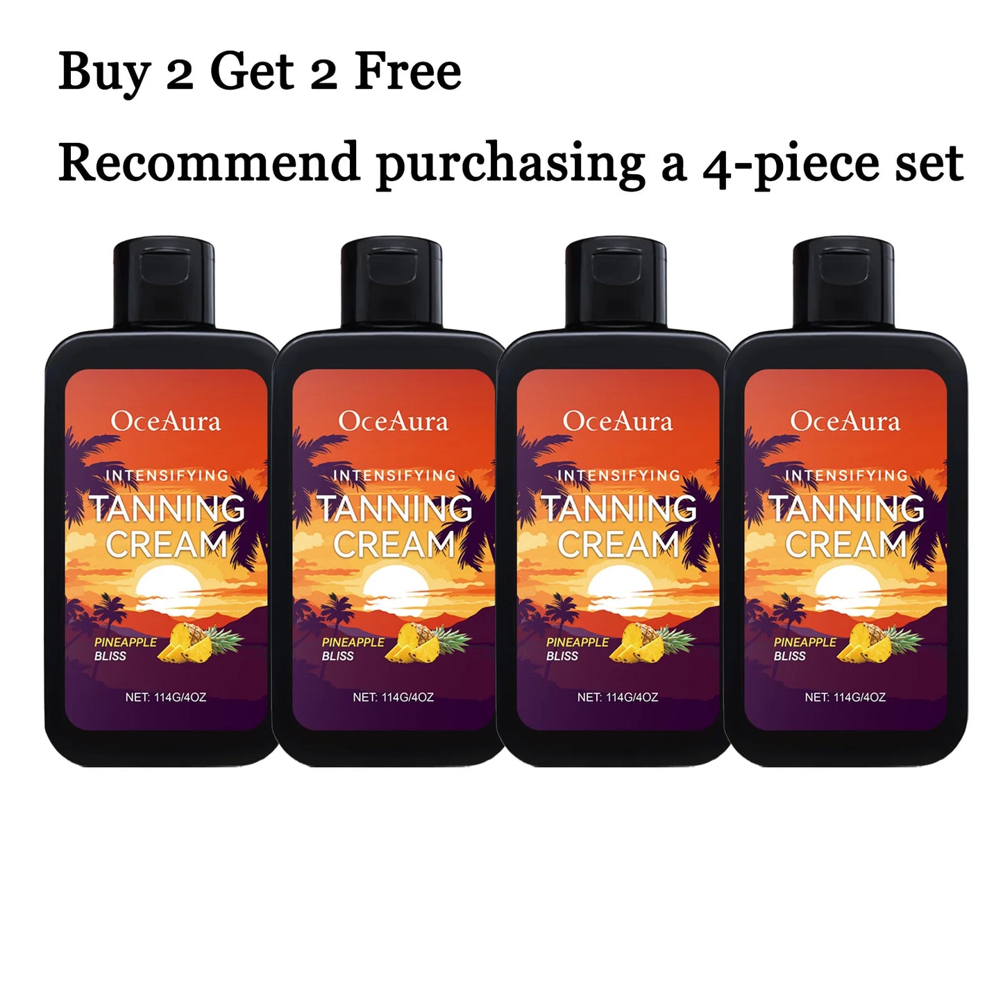 OceAura Sunless Self-Tanning Cream with Coconut Oil 114g