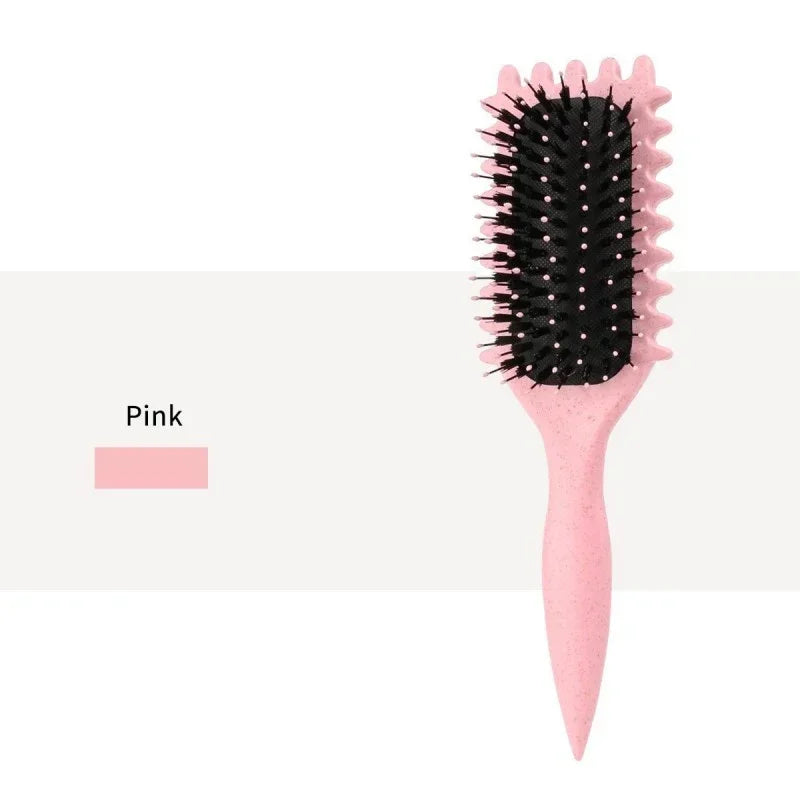 Curling Hair Styling Brush for Men & Women – Salon Quality Peaceful Pleasures Health and Wellness Pink