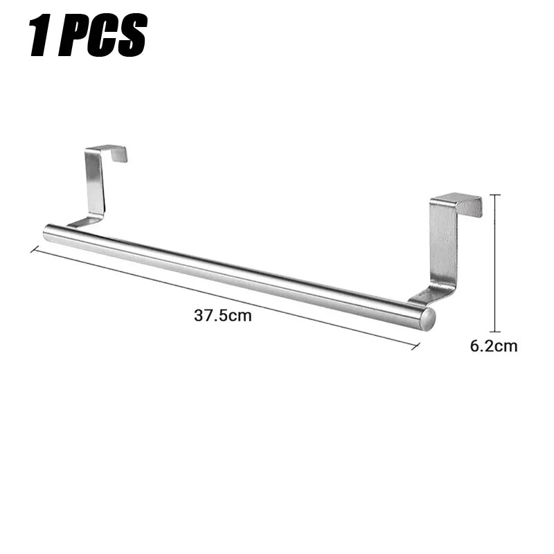Stainless Steel Cabinet Door Towel Bar Rack | 1 or 2 Pack