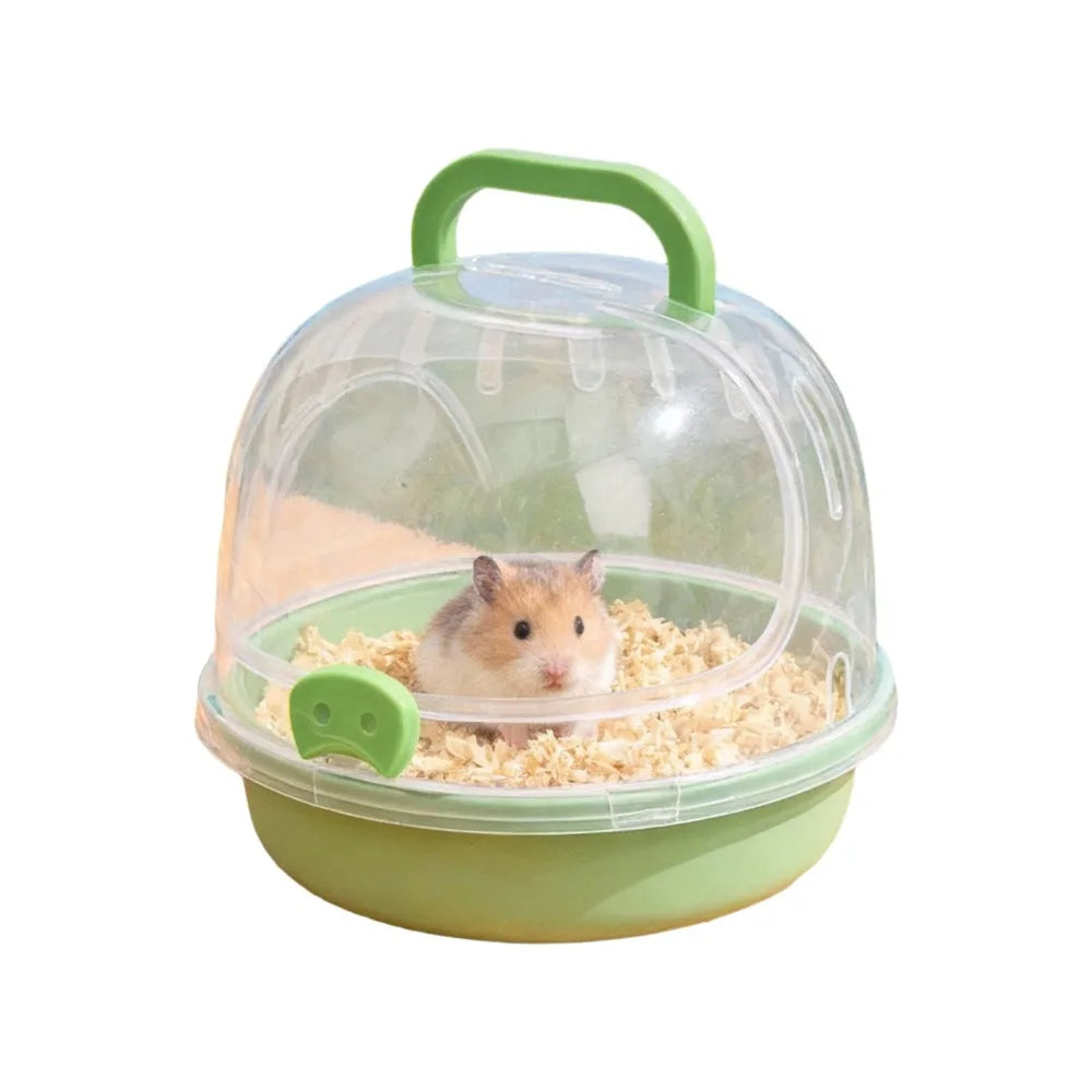 Portable Hamster Carrier Cage – Transparent Travel Box for Pets