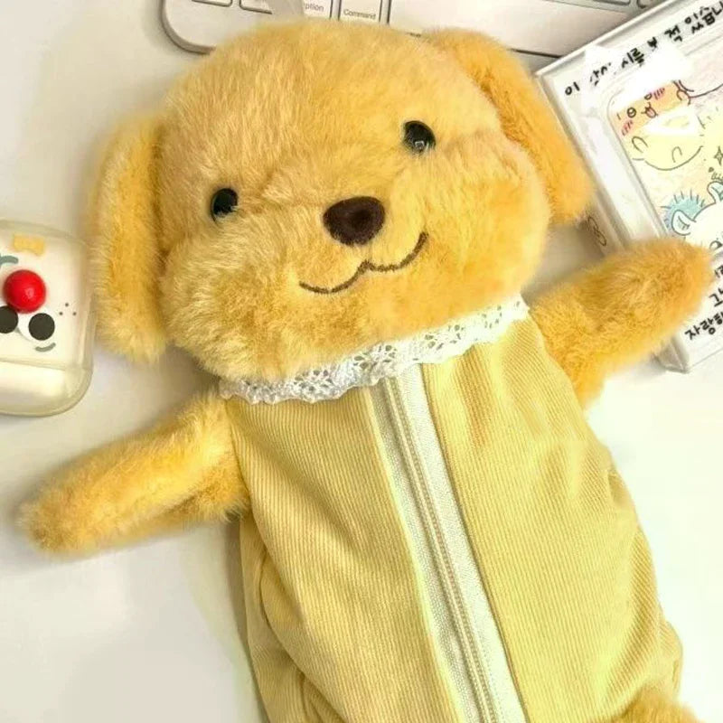 Cute Plush Pencil Case Large Capacity Cartoon Doll Pen Bag