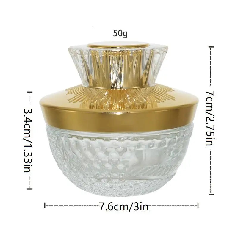 1pcs Luxury 50g Glass Face Cream Jar With Lid Cosmetic Jar Container For Cream Lotion Jars Travel Lotion Bottle Peaceful Pleasures Health and Wellness
