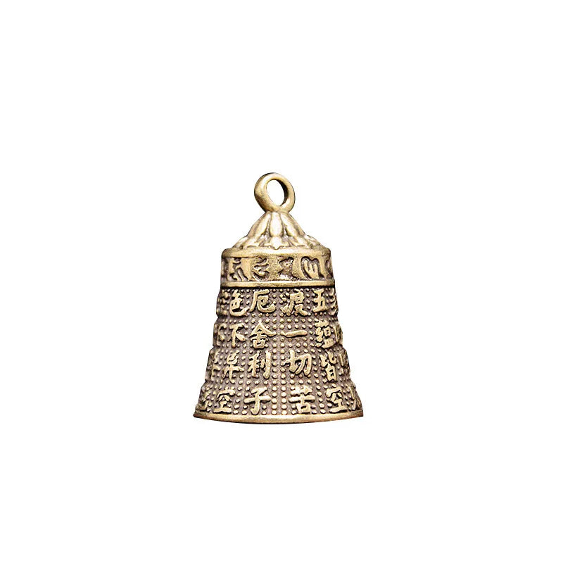Brass Handicraft Die-casting Scripture Bell Car Button Wind Tibetan