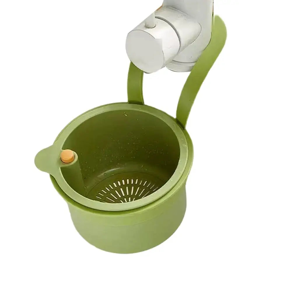 Sink Hanging Strainer Basket – Snap-On Faucet Drain Organizer