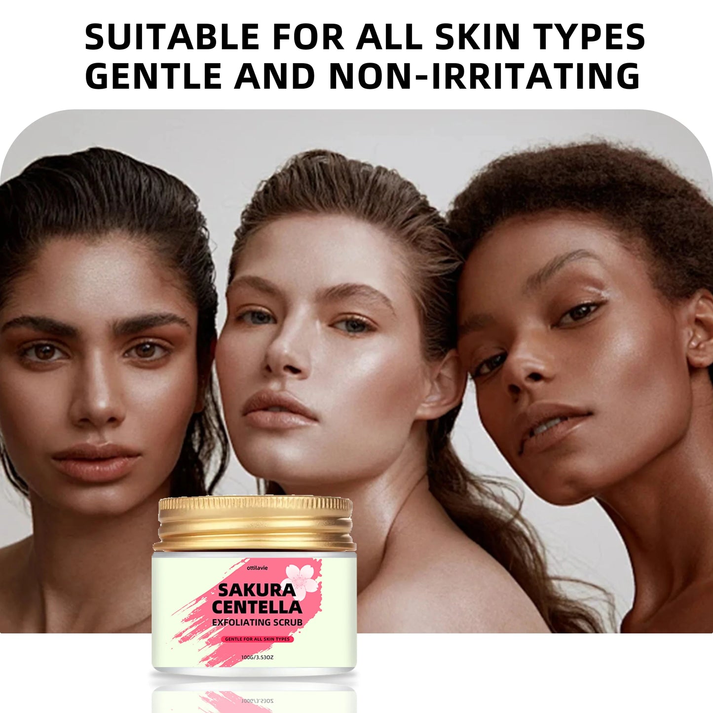 Ottilavie Sakura & Centella Scrub with Niacinamide | Face & Body