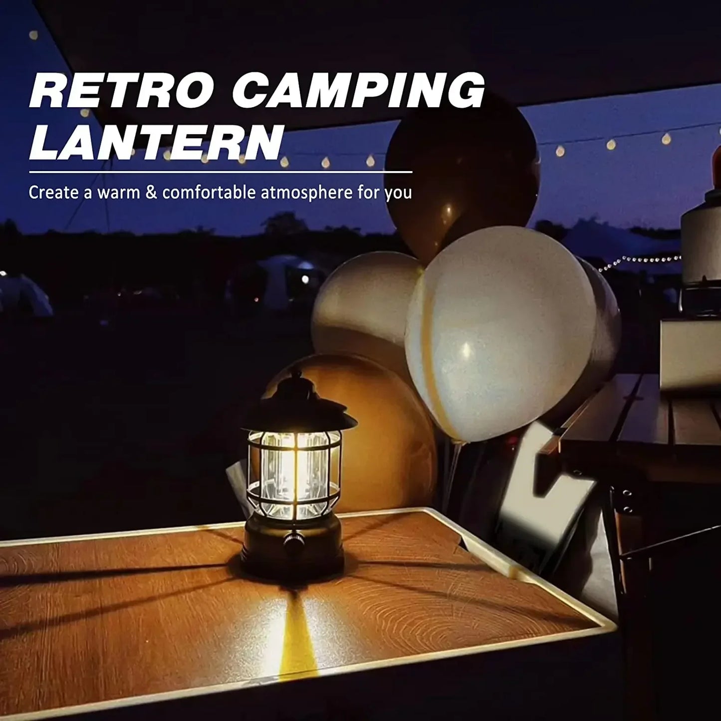 ESMARTER Rechargeable COB Camping Lantern – Stepless Dimming