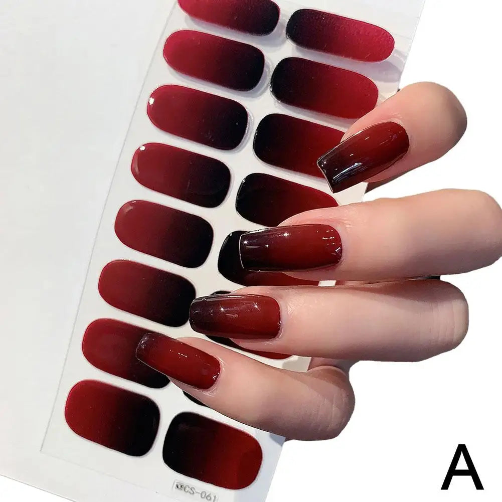 Gradient Ombre Nail Wraps – No-Lamp French Nail Stickers
