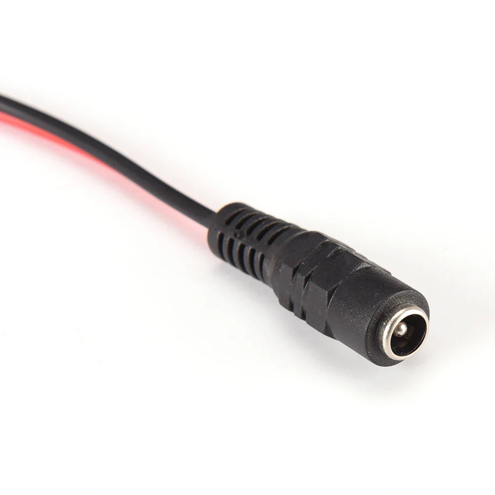 DC 5.5x2.1mm Jack to Alligator Clip Power Cable 25cm