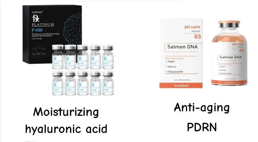 SANENDI Korean Skin Care Set – Hyaluronic Acid, Salmon DNA & Glow