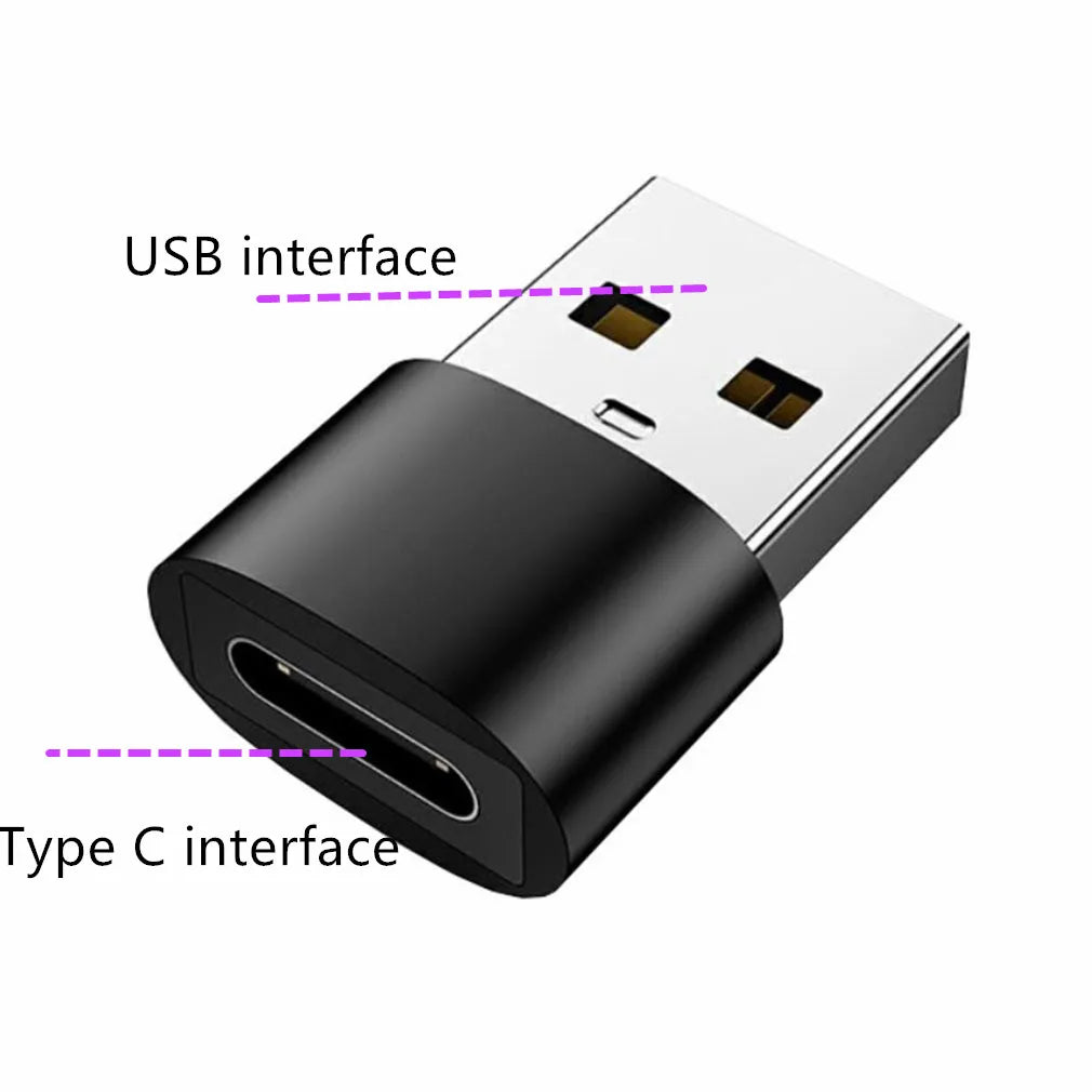 1PC USB to Type C Adapter Type C to USB Fast Charging OTG Converter for iPhone 15 Samsung Xiaomi iPad Laptop Android Phones Peaceful Pleasures Health and Wellness Type C to USB