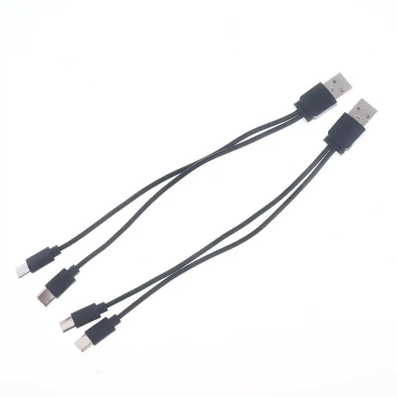 20cm USB to USB-C Splitter Cable | 2–5 Port Multi Charging