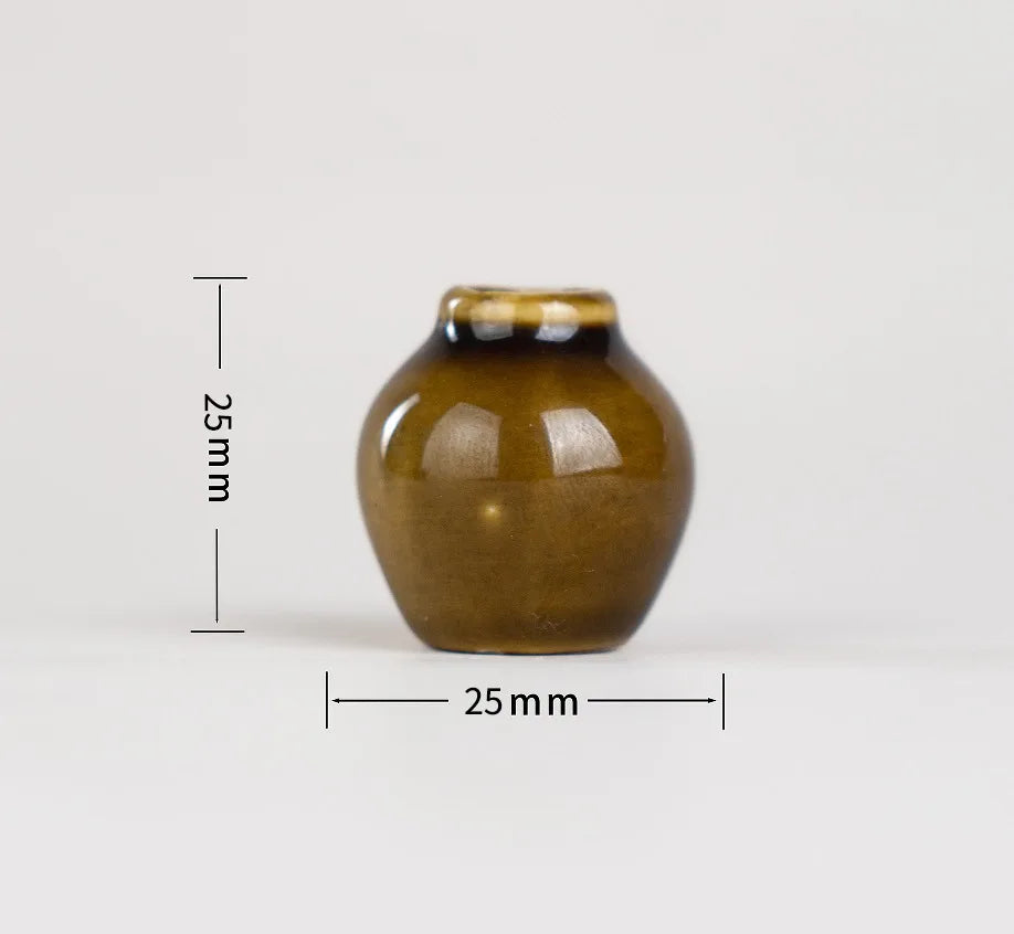 New Mini Ceramic Small Vase Refrigerator Stickers Creatives 3D Three-dimensional Home Decoration Magnet Home Decor Items Fridge Peaceful Pleasures Health and Wellness A