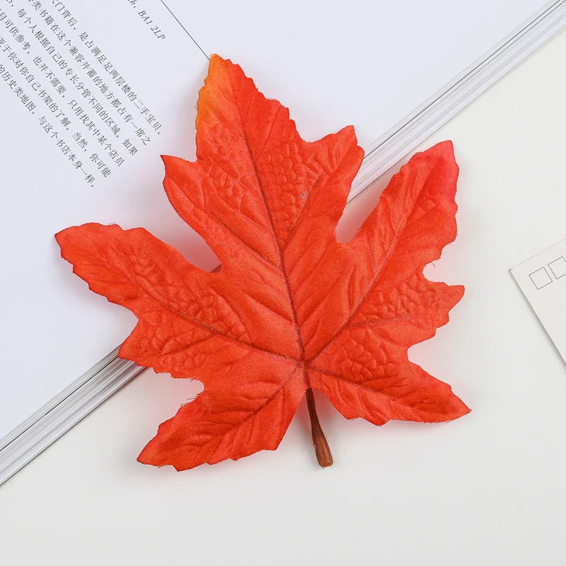 Artificial Silk Maple Leaves 10/20pcs – Autumn Wedding & Home Decor