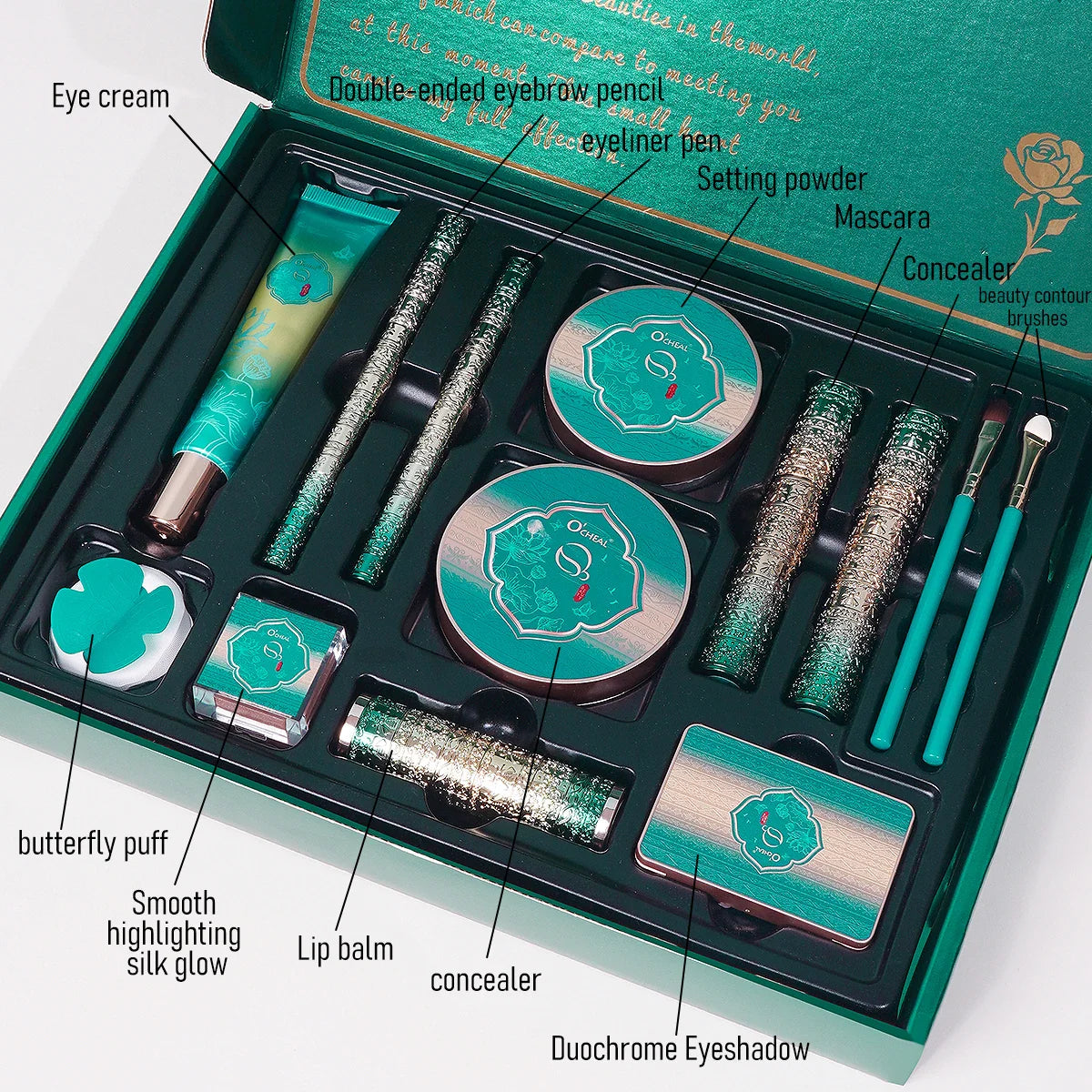 O'CHEAL 13-Piece Full Makeup Set | Gift Box – Complete Kit