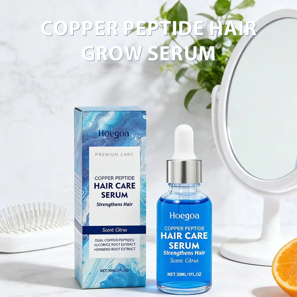 Hair Care Serum Blue Copper Peptide Serum Treatment Damaged Hair Repair Copper Peptide Hair Scalp Care Essence Products Peaceful Pleasures Health and Wellness