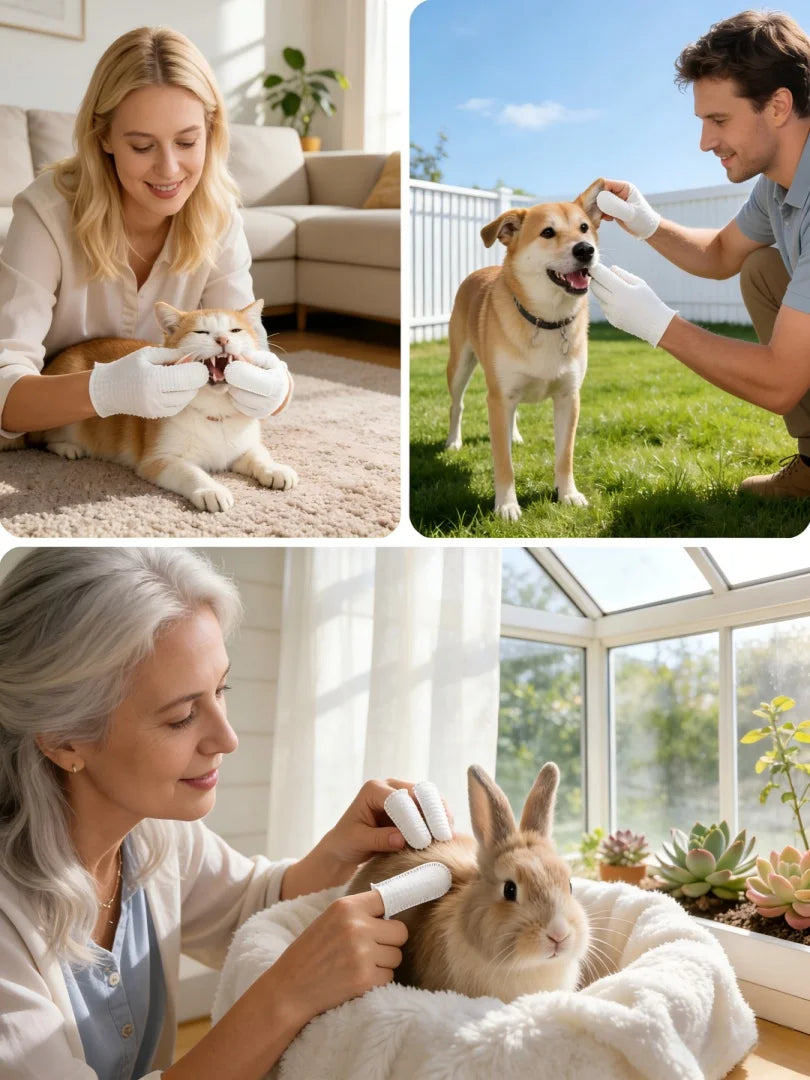 99-Pack Pet Finger Wipes – Teeth, Ear & Paw Care for Dogs & Cats