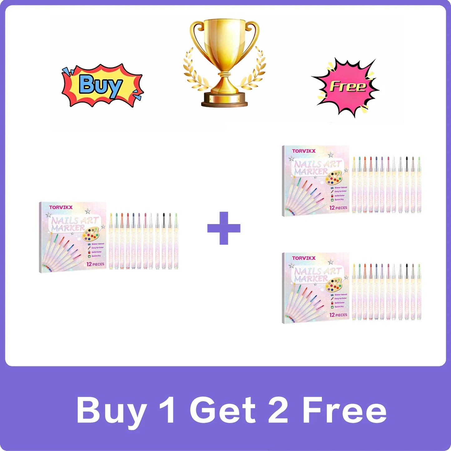 Nail Art Pen – Fine Tip, Waterproof, Quick Dry DIY Marker