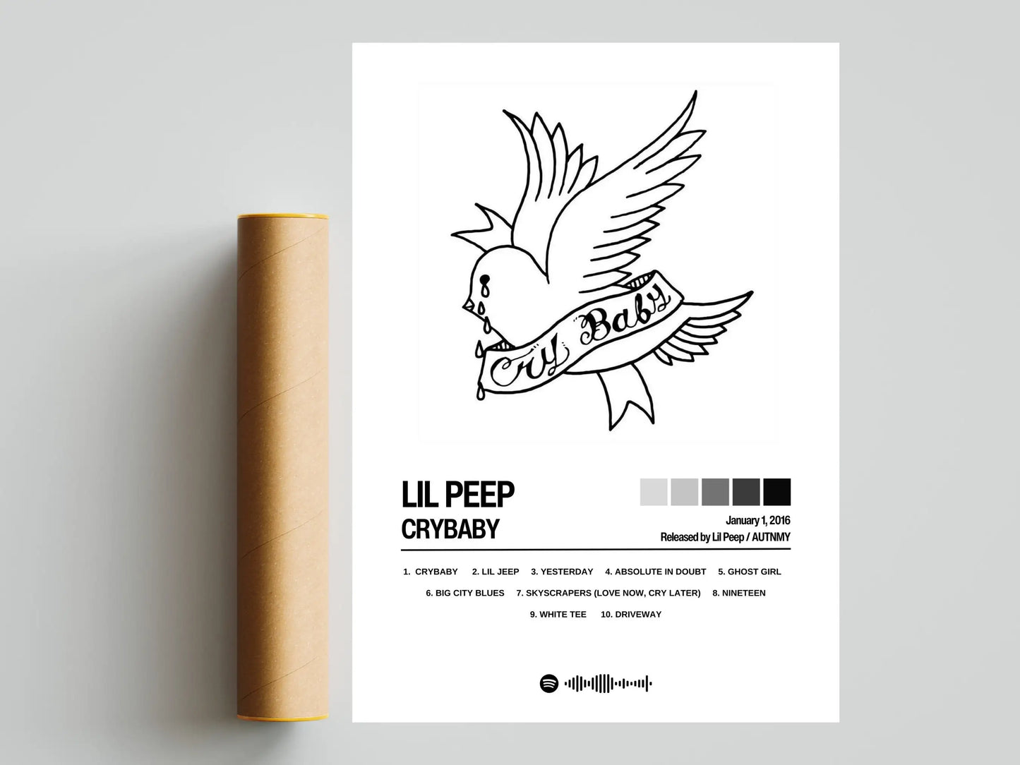 Lil Peep album Poster Music Album poster Fan gift Canvas printing poster Wall Art decoration painting Home Bedroom decoration Peaceful Pleasures Health and Wellness A4 30X40CM