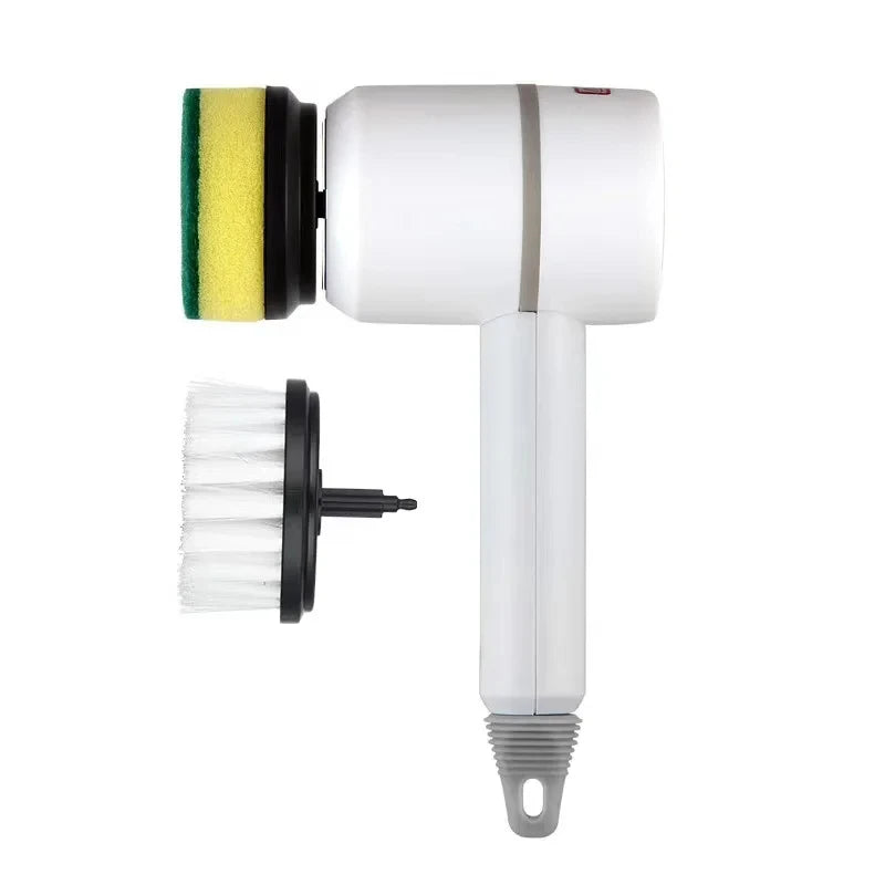 2025 Multi Functional Wireles Electric Cleaning Brush Household Toilet Cleaning Tool Handheld Kitchen Cleaning Brush Peaceful Pleasures Health and Wellness WHITE