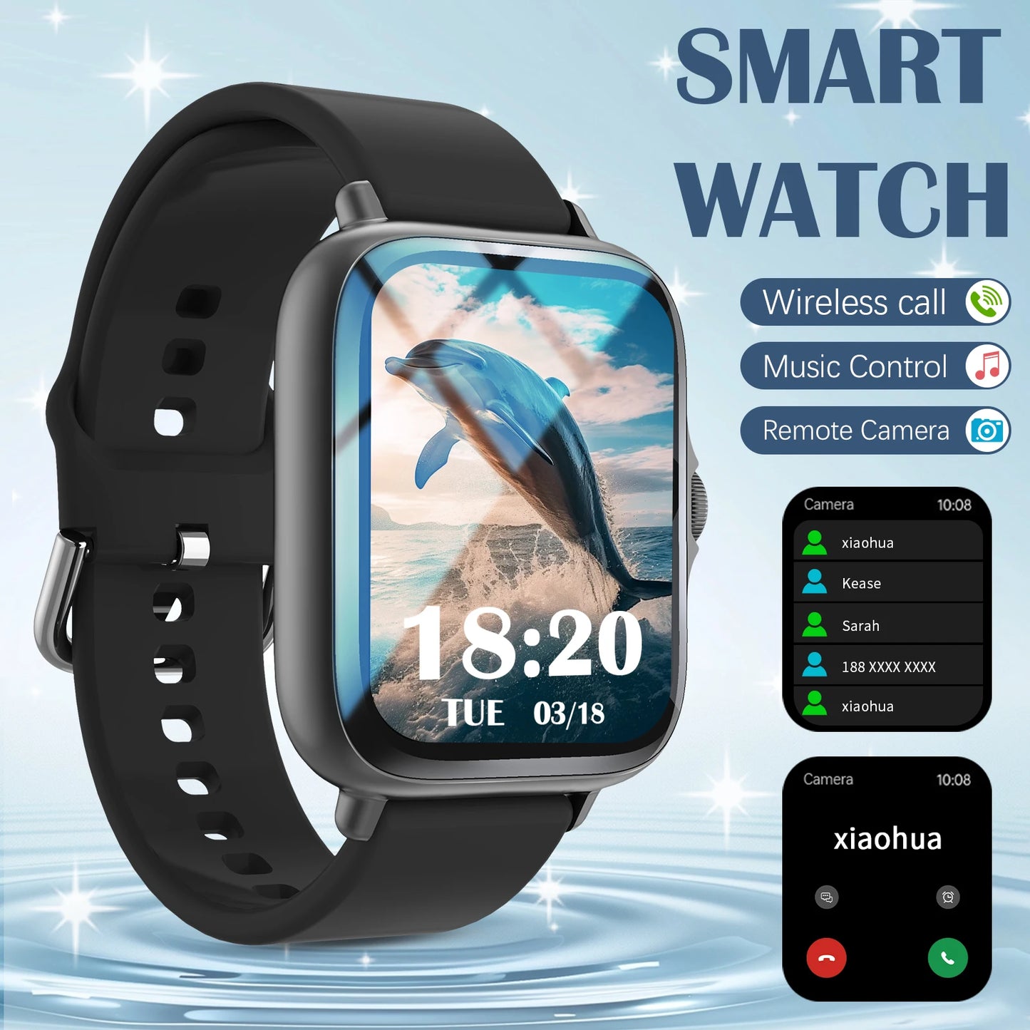LOMAXFR 1.68" Smart Watch – Fitness, Calls & Music Control