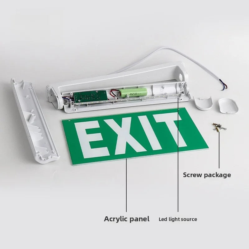LED Emergency Exit Sign Light | IP65 AC85-265V 3W Evacuation Lamp