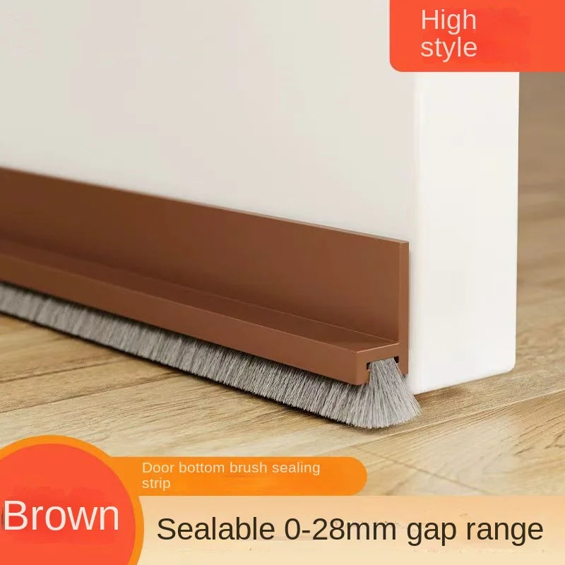 1PC 100CM Self-Adhesive Brush Door Seal Strip Insectproof Soundproof Bottom Door Stop - Durable Bottom Seal for Home Improvement Peaceful Pleasures Health and Wellness Brown chuan mendi 100cm 30mm