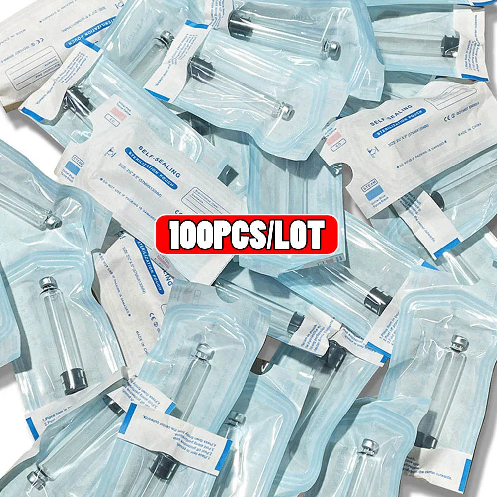 100pcs Empty 3ml Glass Cartridges – Disposable Injection Pen Cassettes