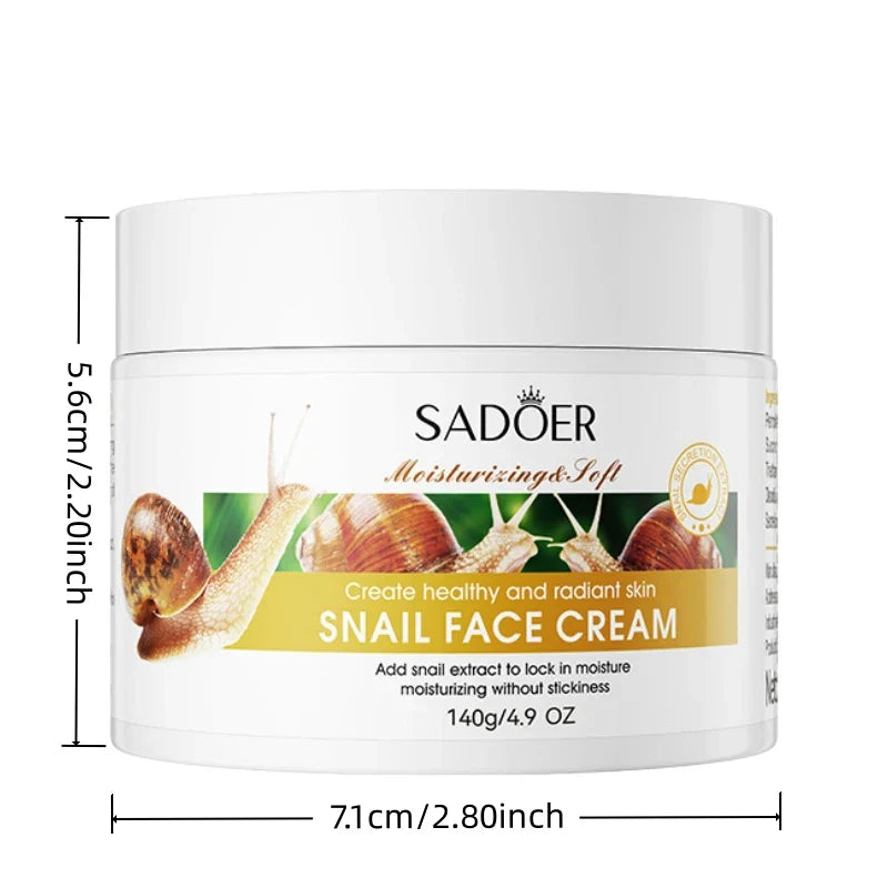 SADOER 140g Snail Moisturizing Cream – Hydrates & Firms