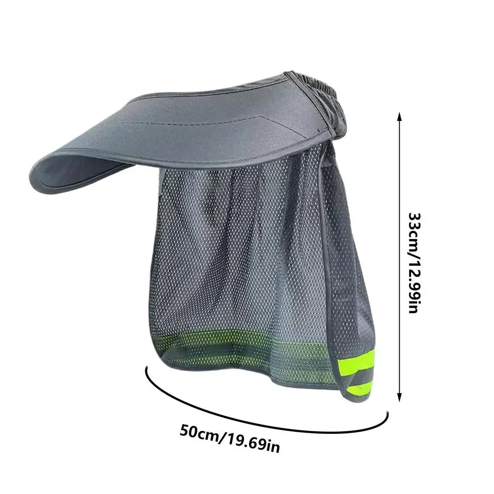 Hard Hat Sun Shade Full Brim Neck Shield | Reflective Strip