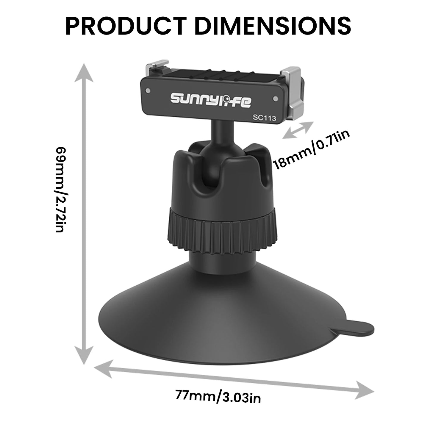 Dual Direction Magnetic Quick Release Bidirectional Attraction Bracket with Suction Cup Base Mount for DJI Osmo Nano/Action 6 Peaceful Pleasures Health and Wellness