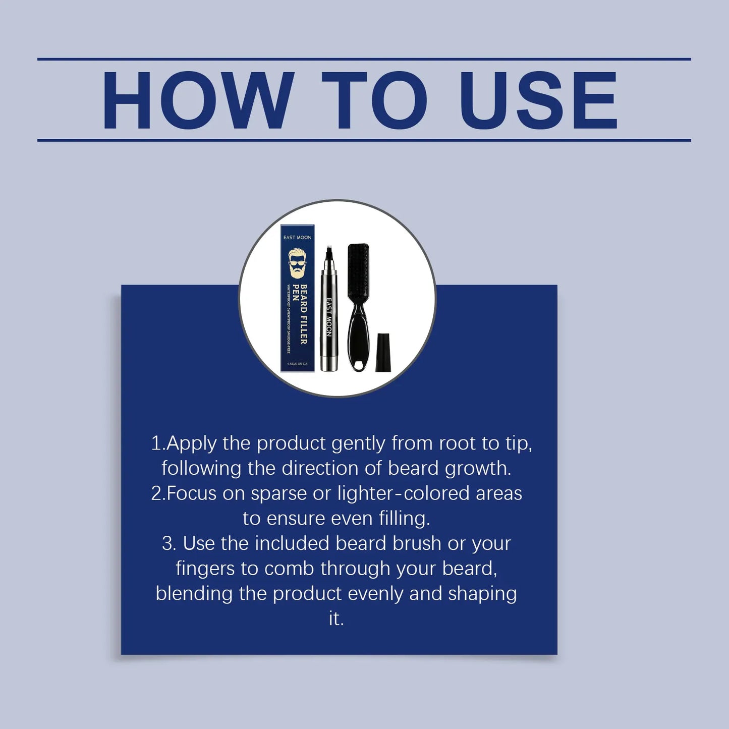 Beard Filler Pen – Waterproof, Smudge-Free, Natural Shape