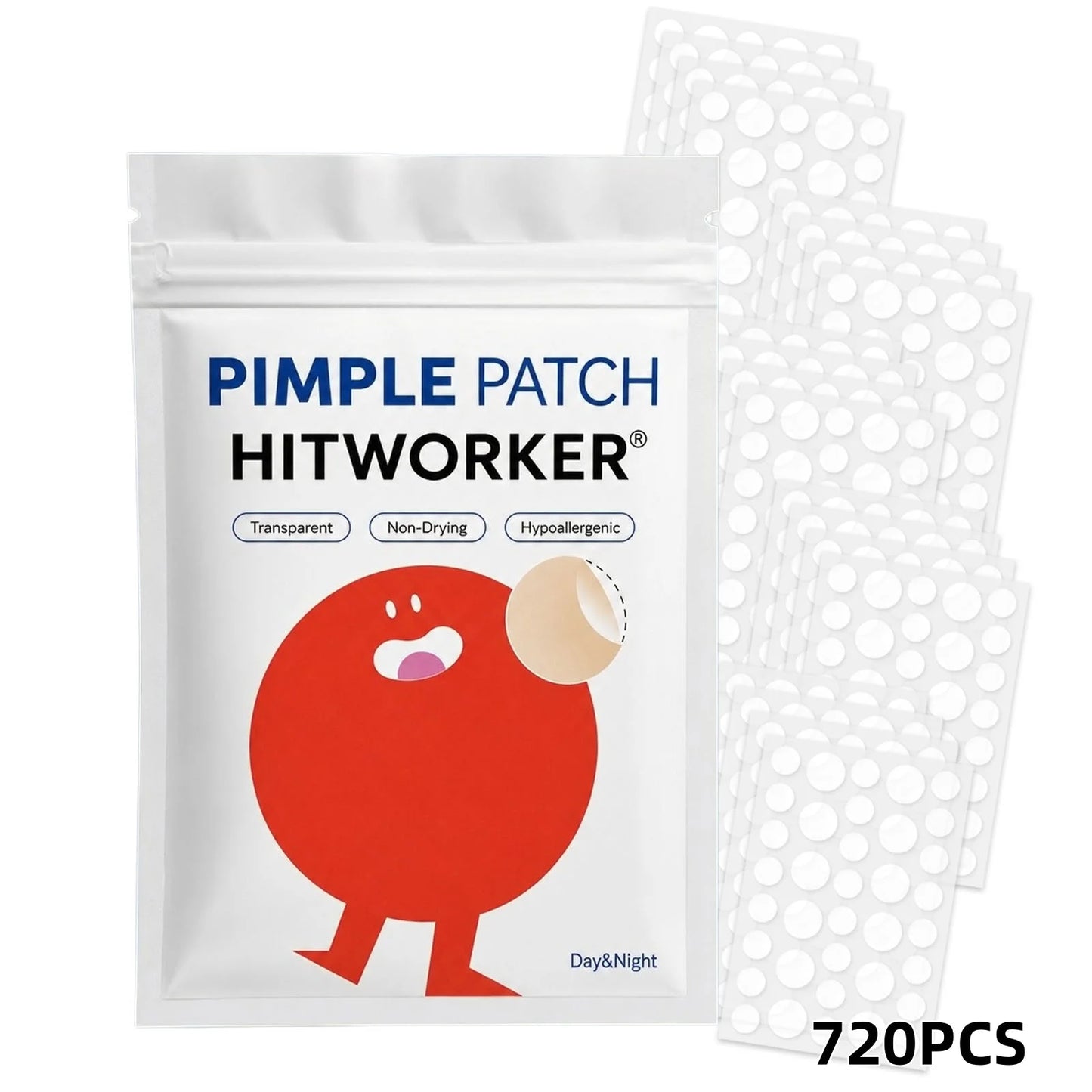 Hydrocolloid Acne Patches 216/720pc | Alcohol-Free Blemish Dots
