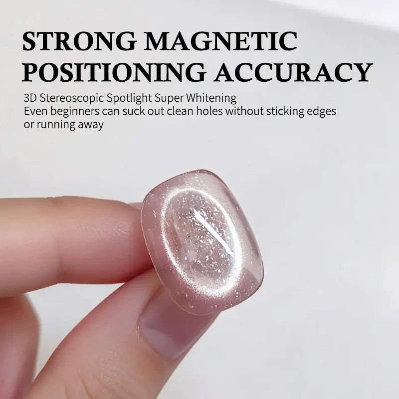 Nail Art Cat's Eye Magnet Tool Hollow Ring-shaped Glass Bead Cat Eye Magnetic Nail Art Effect Magnetic Gel Polish Manicure Tools Peaceful Pleasures Health and Wellness