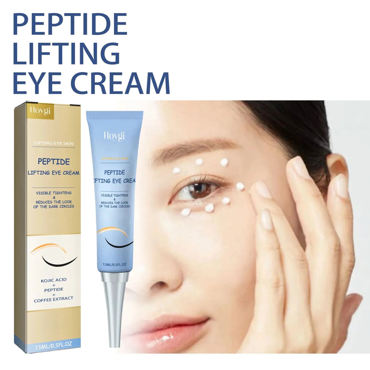 Peptide Eye Cream Fade Fine Line Anti Aging Eye Bags Removal Lifting Against Puffiness Moisturizing Anti Dark Circle Eye Cream Peaceful Pleasures Health and Wellness