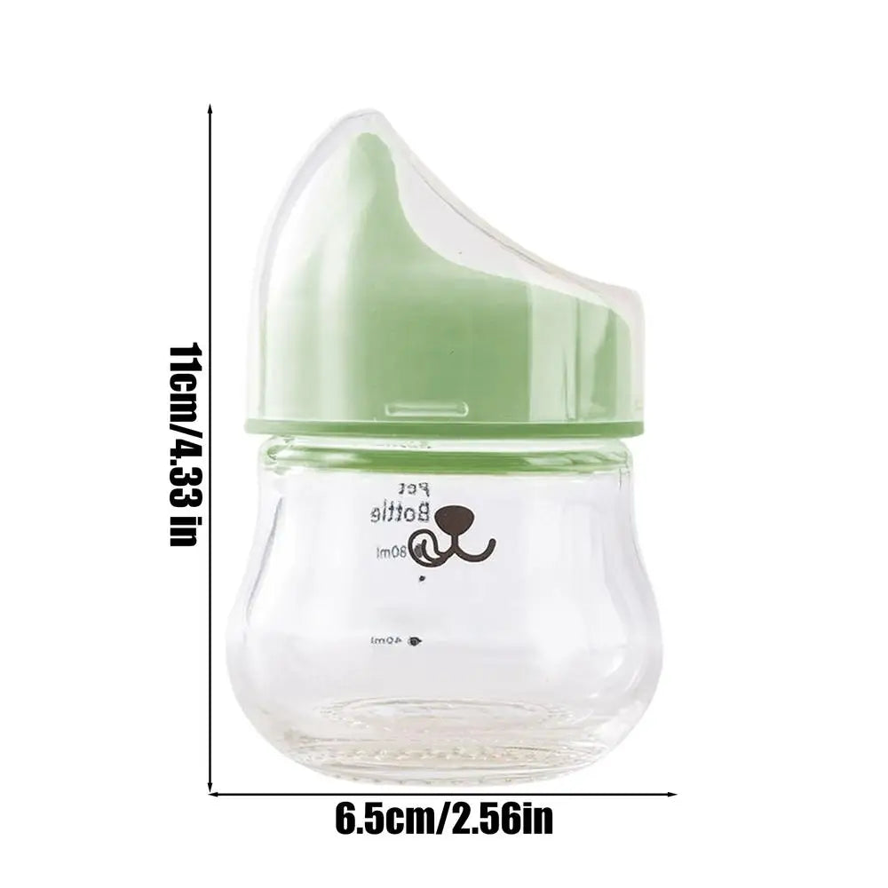 Puppy Bottles For Nursing Portable Anti-Choking Pet Feeder Kitten Nursing Bottle Pet Feeder For Cat Bunny Squirrel Chinchilla Peaceful Pleasures Health and Wellness green China Mainland