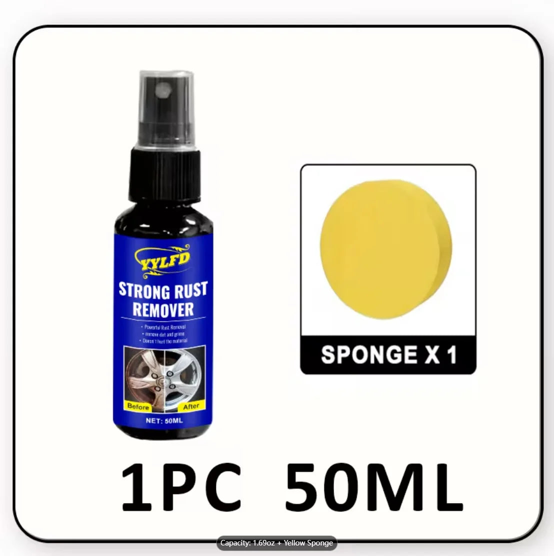 Car Brake Disc Rust Remover Spray | Powdered Formula Metal Safe